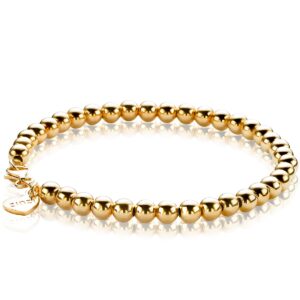 ZINZI zilveren bolletjes armband geel verguld