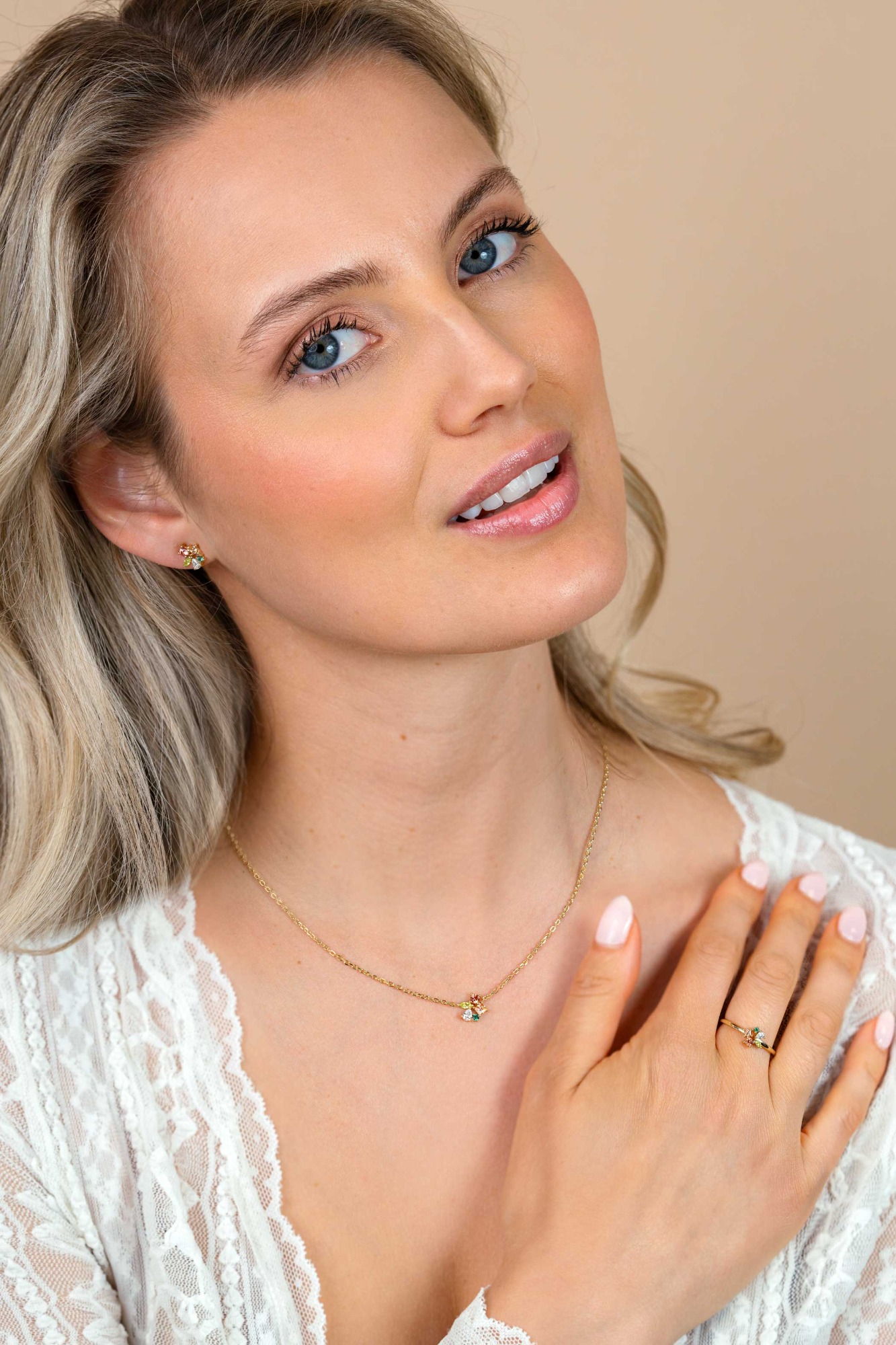 ZINZI gold plated zilveren ketting met speelse hanger - Afbeelding 2